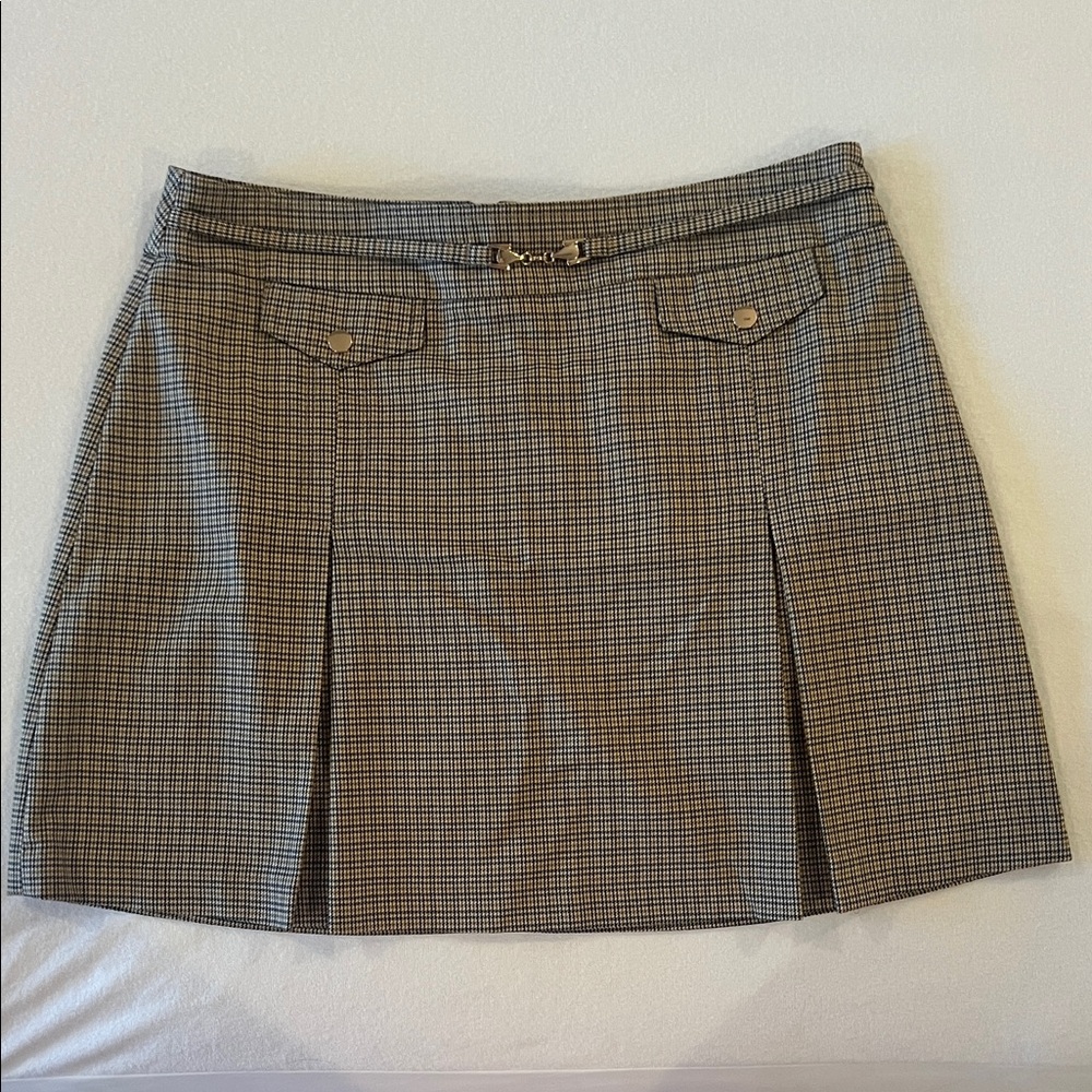 Topshop Black and White A-Line Skirt